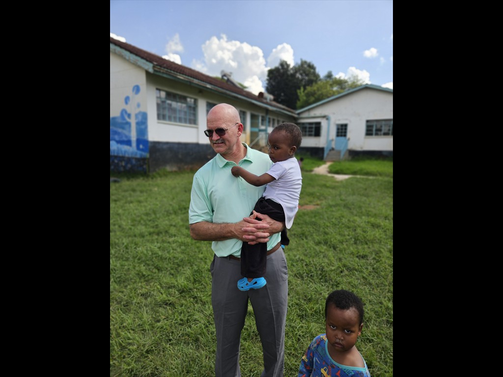 Joey Brown sharing the love of God with little ones at the Children's Rescue Center