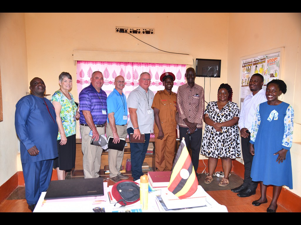 Pastor Joel's team arriving at a prison in Uganda